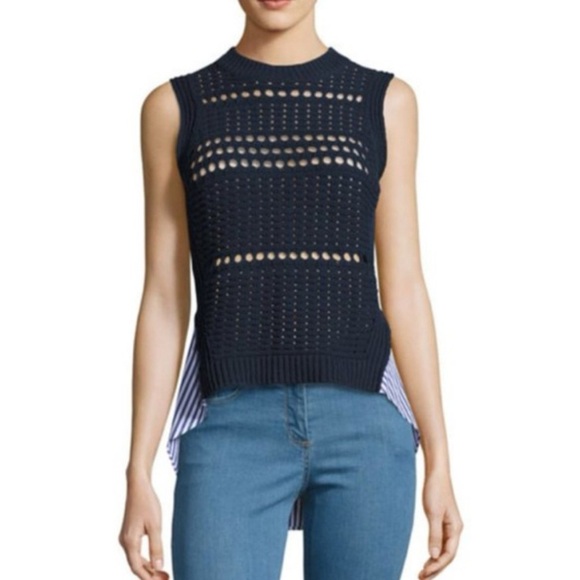 VERONICA BEARD South Beach
Combo Navy Sleeveless Knit
Sweater Size M $295 - Picture 2 of 6